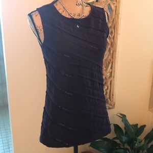 Ann Taylor sleeveless dark purple top